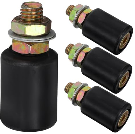 FIXOSHEE 4 Galets De Guidage En Nylon Noir 30x40 Mm Pour Portail Coulissant Roulettes, Galets De Remplacement Robustes Pour Rails De Porte Coulissante, Pièces De Rechange Pour Porte à Rail