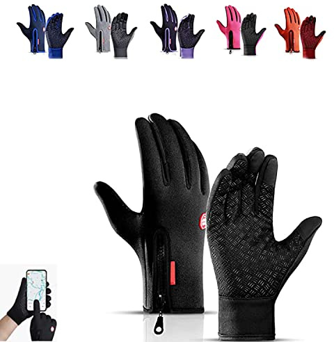 Generisch Freezr Thermo Handschuh - Perfekt für Jedes Abenteuer, Frostfit Fahrradhandschuhe Winddicht Touchscreen Handschuhe (Schwarz, XL)