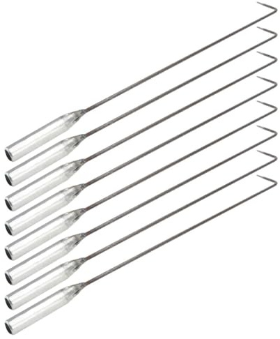 Milisten 8pcs Long Handle Fire Hooks for Heating Stove and BBQ Ash Cleaning, 40cm Steel Multi-Purpose Fireplace Tools for Efficient Ash Removal and Stove Maintenance