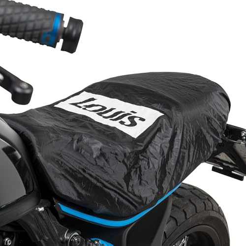 Louis Motorrad Sitzbankabdeckung, Roller Sitzbezug, Sitzbank-Regenschutz für Motorrad, wasserabweisend, UV-Schutz, reißfest, mit Gummizug, integrierte Aufbewahrungstasche, Roller & Moped Zubehör (L)