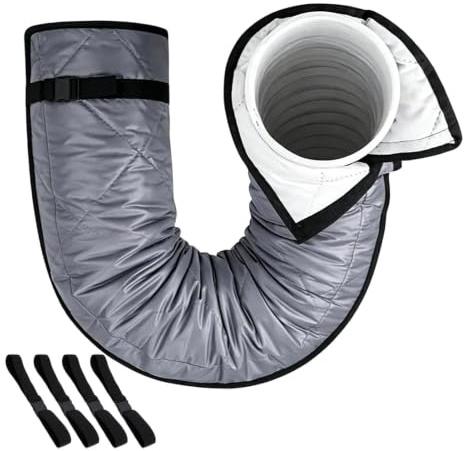 Xmccvt Portátil para Manguera de Aire Acondicionado | Piezas ajustables con tubería aislante térmico | Aislante de Aire Acondicionado | Para diámetro 12,7 y 15 cm en exteriores, autocaravana, puerta,