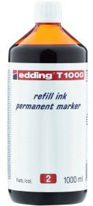 Edding Nachfülltinte edding T 1000 für edding Permanentmarker 1000ml rot