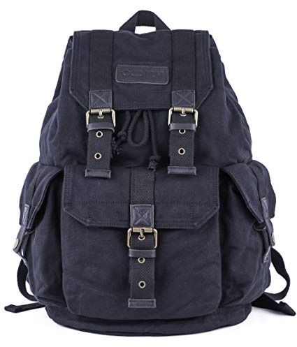 Gootium Rucksack aus Segeltuch – Vintage-Outdoor-Rucksack, Reise-Tagesrucksack
