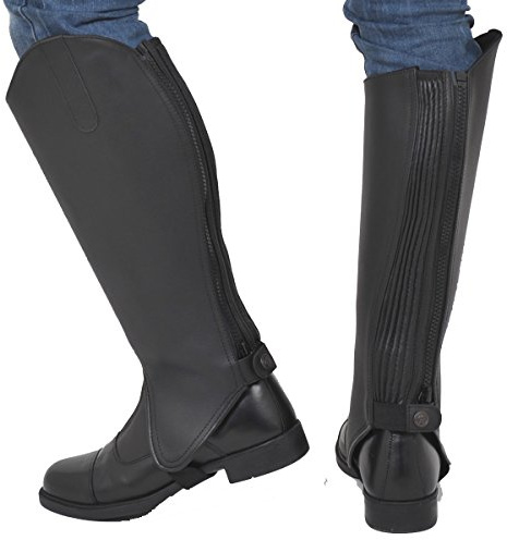 Riders Trend Riderchaps, läder, premium kohud med amara, fodrad chaps-Gaiter, XS
