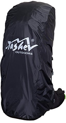Regenhülle Tashev für Rucksäcke von 60 bis 80+15 Liter (Schwarz)