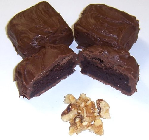 Scott's Cakes Milk Chocolate Covered Brownie Bites with Walnuts in a 1 Pound Plastic Deli Container