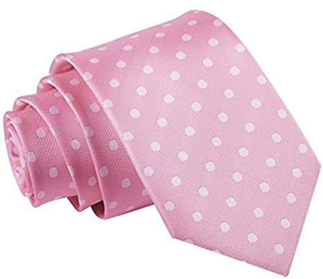 DQT Mens Polka Dot 7cm Slim Tie – Classic Woven Necktie for Wedding, Business & Formal Wear