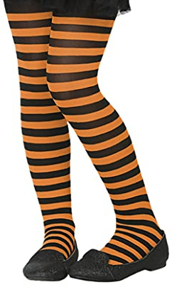 Atosa 59296 strumpbyxor orange/svart, för barn, en storlek, unisex – vuxna