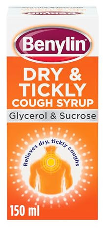 Benylin Dry and Tickly Syrup, Targeted Relief for Your Cough, Medicine for Adults and Children, 150 ml
