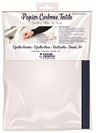 Papier carbone bleu et blanc pour textile - A4-10 feuilles