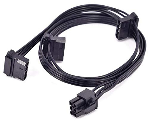 Gintai Cable de alimentación SATA Molex para Cor-sair HX520W HX620W HX650W PCIe 6+2P 8P