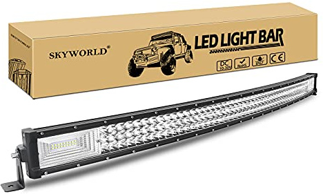 SKYWORLD LED Arbeitsscheinwerfer Bar, 42 Zoll 540W Gebogen LED Lichtleiste Flutlicht Reflektor Combo Arbeitslicht Zusatzscheinwerfer für Auto Offroad Traktor SUV UTV ATV 4x4 4WD 12V 24V