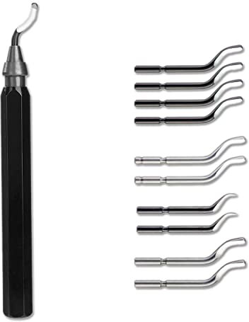 Quick Last One - Utensile Sbavatore Professionale in Lega di Alluminio Set Universale con Lame di Ricambio per Sbavatura a Mano di Stampe 3D, Tubi, Plastica, Metallo (Sbavatore + Set Lame di Ricambio)