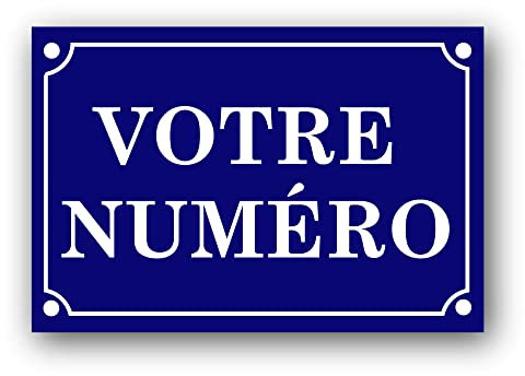 IBEX STICKER | Autocollant Numéro de Rue/Boîte aux lettres/Plaque personnalisable | Bleu, Vinyle, 15cm x 10 cm, Minimaliste