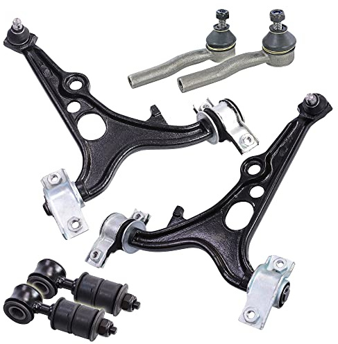 ATEC Germany 2x bras de suspension avant gauche droite avec support de coussinet et articulation porteuse (tête = 17mm), 2x tête de barre d'accouplement