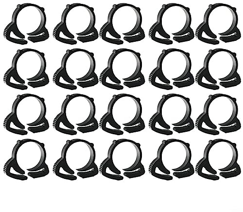 40 Stück Doppel-Greif-Schlauchschellen Set, φ20 mm verstellbare Schnapp-Ratschenklemmen Bewässerung Gartenschlauch Rohr-Sortiment Kit