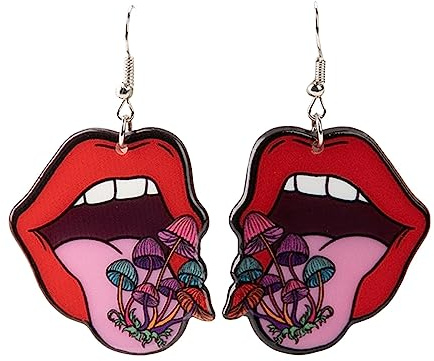 Ohrringe Karneval Mit Clip Lustige Acrylohrringe mit Halloween-Atmosphäre. Halloween-Ohrringe für Mädchen, Frauen und Männer Sommerliche Ohrringe