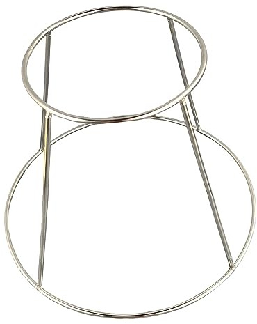 predolo Vassoio per Supporto per Piatto per Snack Supporto per Vassoio Multifunzionale Durevole in Acciaio Inossidabile Rotondo per Negozio di, 27x20x15 cm