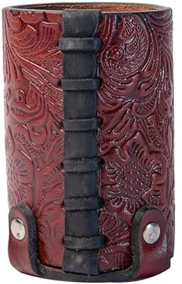 Warreplica Étui à bière en Cuir Pleine Fleur Petit étui à Bouteille pour Hommes Porte-Bière Cowboy pour Voyage/Ceinture d'étui à bière en Plein air