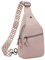 Suweir Sling Bag Damen Brusttasche Klein Crossbody Bag Wildleder Umhängetasche Frauen Bauchtasche Stylisch Schultertasche Sling Rucksack für Reisen, Radfahren, Wandern, Outdoorsport (Rosa)