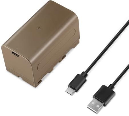 NEEWER NP-F750 Ersatzakku 7000 mAh, volle Ladezeit 5,4 Stunden mit USB-Typ-C-Anschluss/Kabel, wiederaufladbarer Akku für Kamera, Videolicht, Monitor für Sony NP-F550 F750