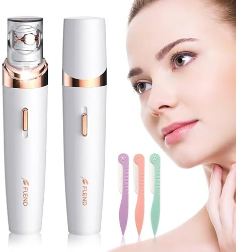 Mini Epilierer für Frauen, Gesichtshaarentferner für Frauen 2 in 1, kabelloser elektrischer Gesichtsrasierer Damen mit LED-Licht, Haarentfernungsgerät für Gesicht, Achselhöhle, Bein, Arme, Bikini
