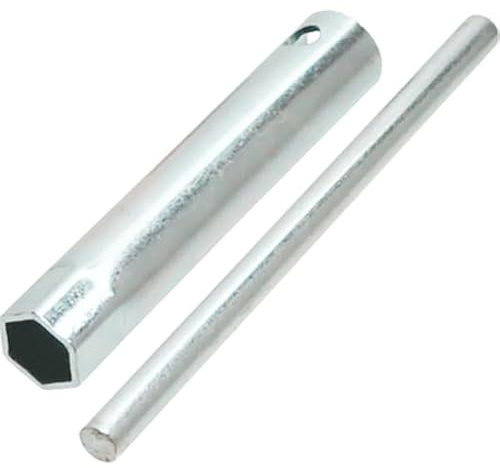 cyclingcolors Clé à bougie 18mm tube longueur 100mm Hexagonale avec manche amovible tondeuse tracteur moto scooter cyclomoteur