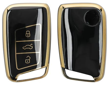 kwmobile Cover Chiave Auto Compatibile con VW con 3 tasti (solo Keyless Go) - Custodia Chiavi Auto Copri Telecomando - Copertina Chiave - Copertura in Silicone TPU
