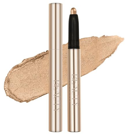Beauty Searcher Lidschatten Stick Matt Schimmer Lidschattenstift Crayon wasserfester pigmentierter cremiger Lidschattenstift Augenaufheller Hervorhebungsstift Augenmakeup (#03 GOLDENER ROSENSCHIMMER)