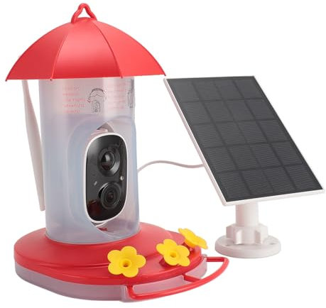 Intelligentes Vogelfutterhaus mit Kamera, 1080P HD Vogelbeobachtungskamera, Automatische von Vogelvideos und Bewegungserkennung, wasserdichte WiFi Vogelfutterhaus Kamera für den