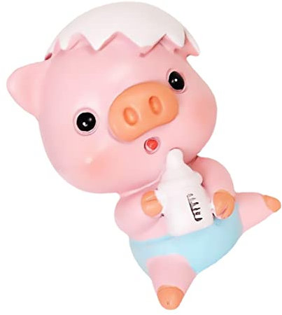 Cabilock 1stück Niedliches Schwein Cake Topper Süße Torten-Dekoration Für Geburtstagsfeiern Resin Pig Figur Als Backzubehör Für Muffins Und Desserts Für Kindergeburtstag Und Partys