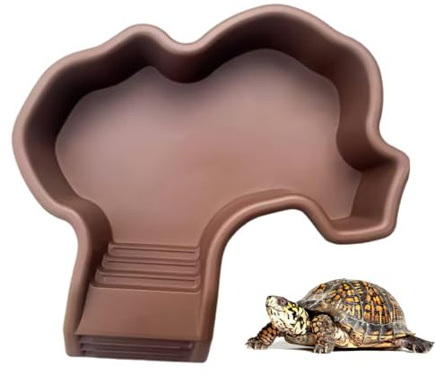 Reptilienschale - Rutschfestes Design Reptilienschale Lebensmittel | Terrarium Trinkschale Mit Rampe | Reptilien Wasserschale Geeignet Für Geckos, Schlangen, Einsiedlerkrebse, Schildkröten