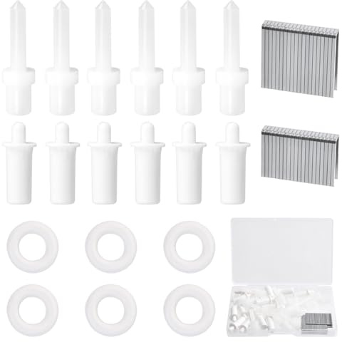 LEONTOOL Plantation Rollladen-Reparaturset, 85-teilig, inklusive federbelasteten Kunststoffstiften, 2,1 cm und 1,5 cm Metall-Kippstange, Ersatz-Lüftungsklammern, Rollladen-Reparaturwerkzeug-Set für