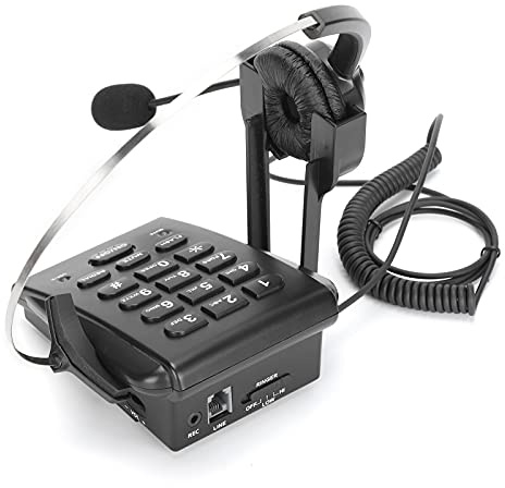 TOPINCN Telefono Fisso HT700 con Cuffia per Comunicazioni Vocali Chiare in Ufficio e a Casa