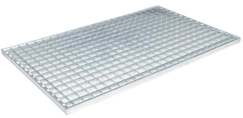 vidaXL Galler Silver 80 x 50 x 2 cm Varmförzinkad stål, Trädgård och terrass, slitstark metallgaller, smart gränd, inredning för staden, tuff avloppsplattform