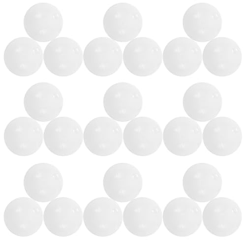 GARIOUANS 30 Rasseleinsätze Babyspielzeug Babyzubehör Kunststoff Rasselbälle Weiß 24mm Geräuschemacher für Selbstgemacht Puppen Plüschspielzeug Babys