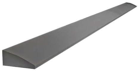 Gettimore Bande de seuil en silicone pour robot balayeur 5 cm de largeur 18 cm de hauteur 1 pour m de longueur, rampe flexible pour les transitions de sol, barrière d'eau pour salle de bain, facile à