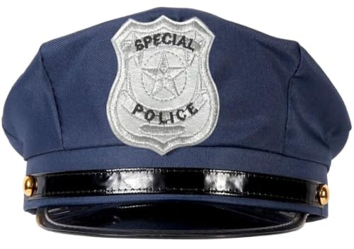 Hatstar Polizei Mütze für Kinder – Police Cap, Sheriff Schirmmütze, Deputy Kostüm, Fasching Karneval Verkleidung Zubehör