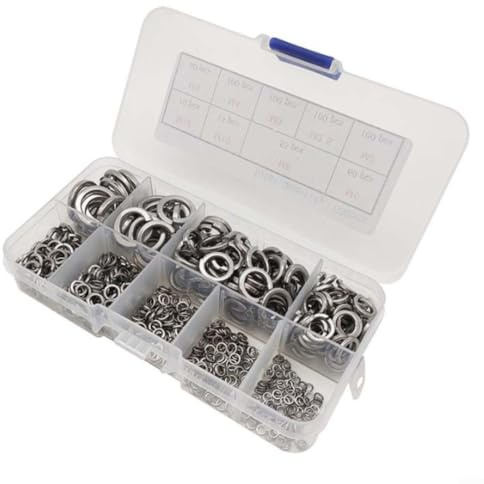 Set di 600 rondelle elastiche M2, rondelle di bloccaggio aperte in acciaio inossidabile 304 per macchinari elettronica, assemblaggio hardware anti-allentamento