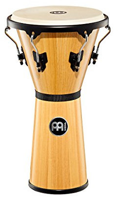 Meinl Percussion Headliner Wood Djembe - Sehr große Handtrommel - Mit Ziegenfell - Durchmesser 12,5 Zoll - Siam Eiche, Natur (HDJ500NT)