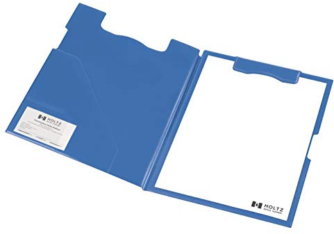 magnetoplan 1131603 Magnetische Klemmbrett-Mappe A4 blau auch in schwarz auswählbar mit transparenter Einstecktasche