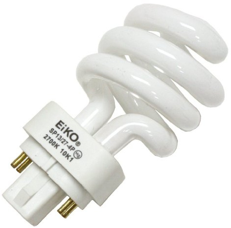 Eiko SP13/27-4P Compact Fluorescent Light Bulb (3-Pack), 13 Watts, G24q-1 Base, T-4 Bulb, 3.74/95mm MOL, 1.97/50mm MOD