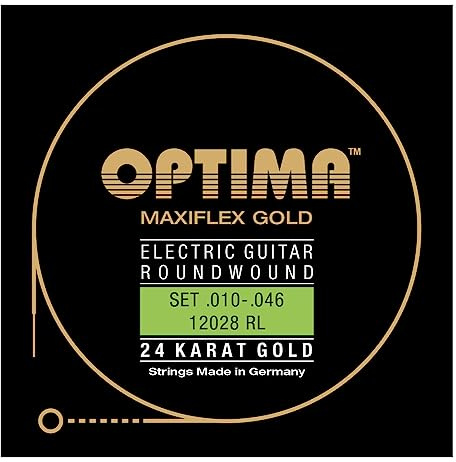 Optima, Corde per chitarra elettrica Gold Strings Round Wound, Set, 12028.RL