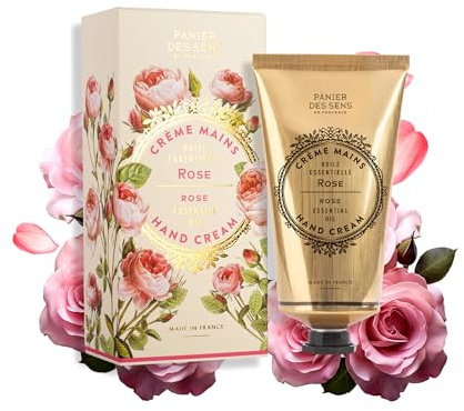 Panier des Sens - Handcreme für sehr Trockene Hände und Haut - Rosenhandlotion, Feuchtigkeitscreme, Handmaske - mit Shea Butter und Olivenöl - Handpflege aus Frankreich 97% nat. Inhaltsstoffe - 75 ml