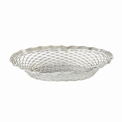 ROGER ORFEVRE Cestino per Pane Ovale 25x18 Inox, Acciaio, Grigio, Taglia Unica