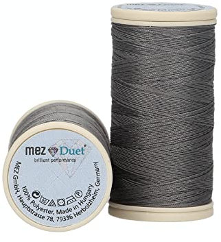 MEZ Duet Stärke 100 4645100-06020 grau Nähgarn, 100 % Polyester, 100m