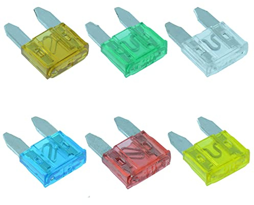 60 x Mini Blade Fuses 5A 10A 15A 20A 25A 30A Car Auto (Pack of 60) Assortment Kit