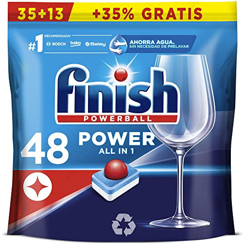 Finish Powerball Power All in 1 Pastillas para el lavavajillas todo en 1 - 48 pastillas