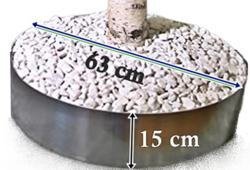 Baumumrandung, Pflanzenring aus Edelstahl 1 mm, 63 cm Durchmesser, 14 cm Höhe