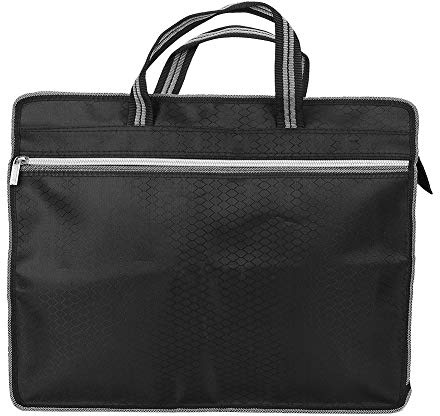 Sac De Fichiers En Tissu Oxford Imperméable Et Portable, Dossier à Fermeture éclair En Accordéon Portable, Organisateur De Documents De Réunion D'affaires à Fermeture éclair(noir)